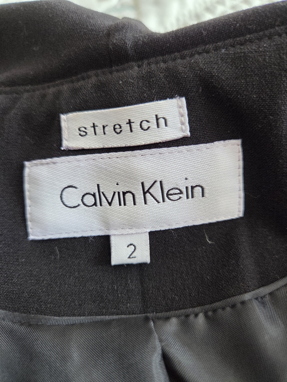 Calvin Klein Black Ruffle-Front Blazer - Picture 4 of 10